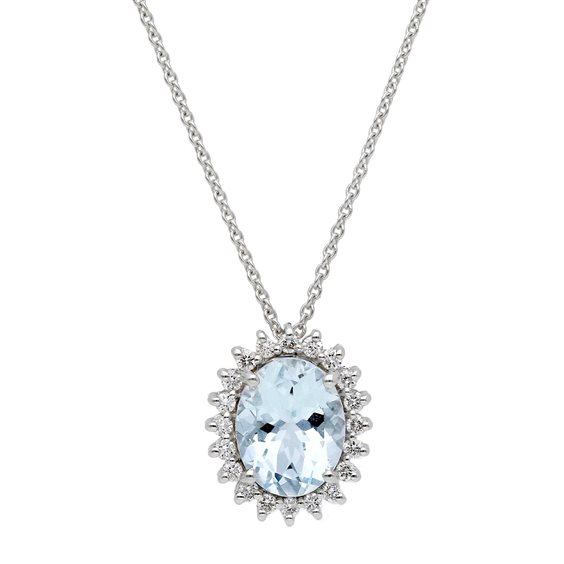 Collana Babila Milano Donna For Ever in Oro bianco Acquamarina 1.34 Ct 199261 - 199261